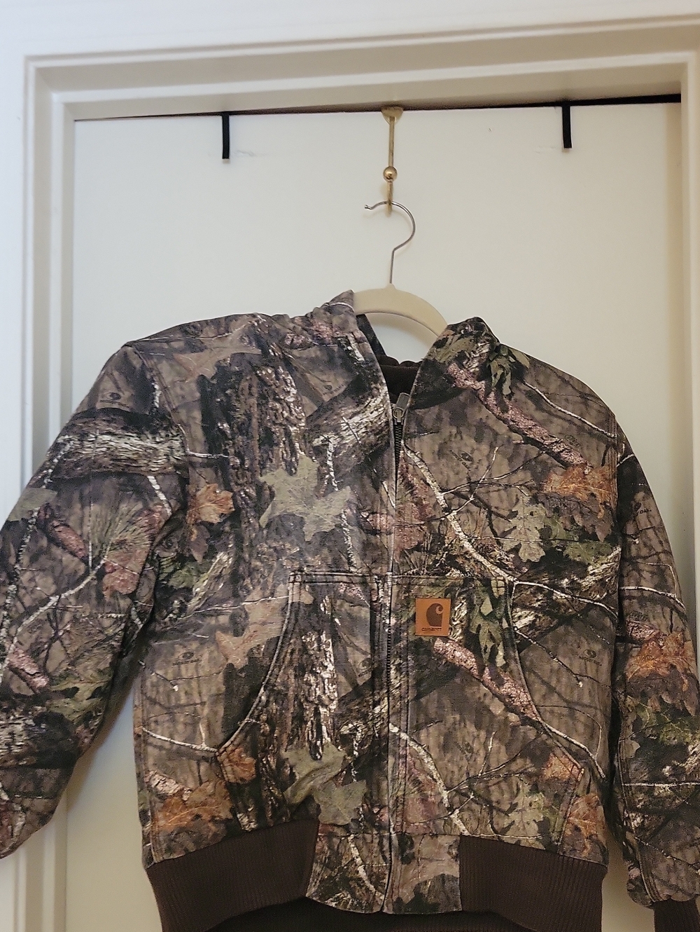 Carhartt Kids Realtree Camo Hooded Puffer Jacket - Brown/Green/Gray